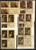 RUSSIA USSR 1974●Mi 4301Zf2-4306Zf2 Foreign Paintings 3xx+Zf CTO - Used Stamps