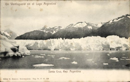 CPA Santa Cruz Argentinien, Un Ventisguero, Lago Argintino - Argentine
