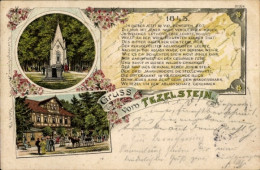 Lithographie Tetzelstein Elm Schöppenstedt Niedersachsen, Denkmal, Gasthaus, Gedicht 1845 - Sonstige & Ohne Zuordnung