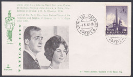 Vatican 1962 Private Cover Don Juan Carlos, Prince Of The Asturias, Sophia Of Greece, Pope John XXIII, Christianity - Briefe U. Dokumente