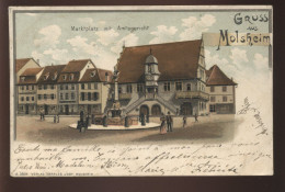 67 - MOLSHEIM - CARTE LITHOGRAPHIQUE GRUSS - MARKTPLATZ MIT AMTSGERICHT - Molsheim