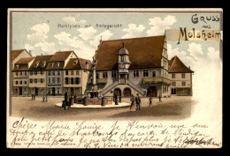 67 - MOLSHEIM -  MARKTPLATZ MIT AMTSGERICHT - CARTE LITHOGRAPHIQUE GRUSS  - Molsheim