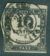 France   Taxe  Yv  2A  Ob  Second Choix   - 1859-1959 Oblitérés