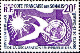 Cte Des Somalis Poste N** Yv:291 Mi:319 Droits De L'homme - Unused Stamps