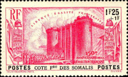 Cte Des Somalis Poste N** Yv:175 Mi:188 Prise De La Bastille (Dent(s) 1 Peu Courte) - Ongebruikt