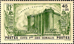 Cte Des Somalis Poste N* Yv:172/176 150.Anniversaire De La Révolution Française (Trace De Charnière) - Neufs