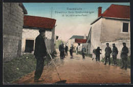 CPA St-Hilaire-le-Petit, Französische Einwohner Beim Strassenreinigen  - Other & Unclassified