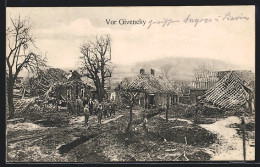 CPA Givenchy, Des Soldats In Ruinesn  - Other & Unclassified