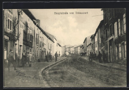 CPA Thiaucourt, Strasse Avec Angrenzenden Des Maisons Et Des Soldats  - Autres & Non Classés