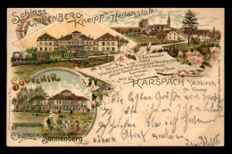 68 - KARSPACH - CASPACH - CARTE LITHOGRAPHIQUE - CHATEAU DE SONNENBERG - Sonstige & Ohne Zuordnung