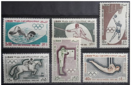 Lebanon 1964 Complete Set 5v. MNH - Tokyo Olympic Games - Lebanon