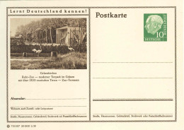 132  Flamant, Girafe, Zoo: Entier (c.p.) D'Allemagne, 1958 - Gelsenkirchen Zoo, Flamingo, Giraffe: Stationery Postcard - Flamants