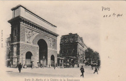 *** 75 ***  PARIS  Porte Saint Martin Et Théatre TB Timbrée - Andere Monumenten, Gebouwen