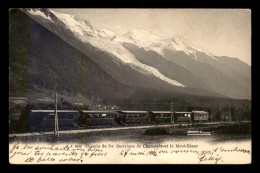 74 - CHAMONIX-MONT-BLANC - TRAIN SUR LA LIGNE DE CHEMIN DE FER ELECTRIQUE - Chamonix-Mont-Blanc