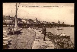 74 - EVIAN-LES-BAINS - PANORAMA VUE DE LA JETEE - BARQUE DU LEMAN VICTOIRE - Evian-les-Bains