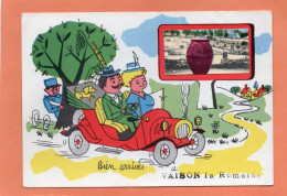 VAISON-la-ROMAINE  (VAUCLUSE)   DESSIN AUTOMOBILE  Achat Immédiat - Vaison La Romaine