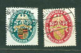 Allemagne  Yv  390 Et 391  Ou Michel  398/399  Ob  TB  - Used Stamps