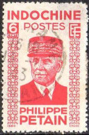 Indochine Poste Obl Yv:245 Mi:284 Philippe Petain (TB Cachet Rond) - Oblitérés