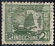 Indochine Poste Obl Yv:156 Mi:156 La Jonque (cachet Rond) - Gebruikt