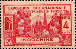 Indochine Poste N** Yv:195 Mi:222 Exposition Internationale Paris (G.trop.) - Unused Stamps