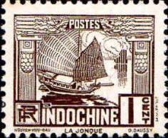 Indochine Poste N* Yv:155 Mi:155 La Jonque (Trace De Charnière) - Ongebruikt