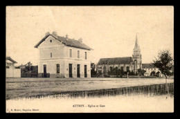 88 - AUTREY - EGLISE ET GARE DE CHEMIN DE FER - VOIR ETAT - Sonstige & Ohne Zuordnung