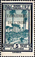 Inini Taxe N* Yv:1 Mi:1 Place Des Palmistes Cayenne (Trace De Charnière) - Unused Stamps