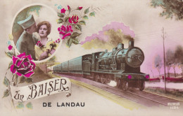 Un Baiser De Landau Couple Train  French Occupation In Germany Written 1923 - Landau