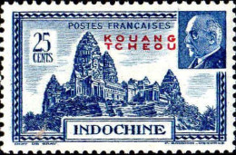 Kouang-Tchéou Poste N** Yv:139 Mi:174 Philippe Pétain & Temple D'Ankor Vat - Neufs