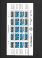 Nauru 1982 Phosphate Industry Set Of 4 X 20 In Full Margin Sheets With Labels , Imprint & Plate Numbers MNH - Nauru