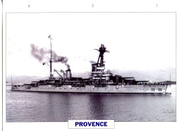 Fiche Navires De Guerre Navires De Ligne FRANCE 1913-  PROVENCE - Sonstige & Ohne Zuordnung