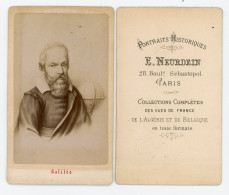 PHOTO ORIGINAL 90mm X 55mm GALILEE DE GRAVURE SIGNEE DE E.NEURDEIN 28 BOULD SEBASTOPOL PARIS - Famous People