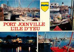 85 - Ile D'Yeu - Port Joinville - Multivues - Bateaux - Blasons - CPM - Voir Scans Recto-Verso - Ile D'Yeu