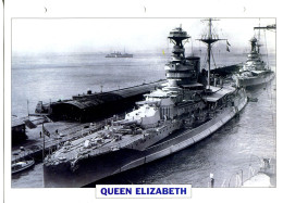 Fiche Navires De Guerre Navires De Ligne ROYAUME UNI 1913 -  QUEEN ELIZABETH - Andere & Zonder Classificatie