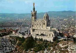13 - Marseille - Notre Dame De La Garde - Le Vieux Port - La Ville - Vue Aérienne - Carte Neuve - CPM - Voir Scans Recto - Notre-Dame De La Garde, Lift En De Heilige Maagd