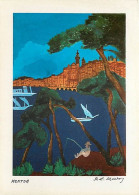 06 - Menton - La Vieille Ville - Art Peinture De A L Montry - CPM - Carte Neuve - Voir Scans Recto-Verso - Menton