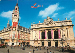 59 - Lille - La Place Du Théâtre Avec L'Opéra Et La Cambre De Commerce Et D'Industrie - CPM - Voir Scans Recto-Verso - Lille