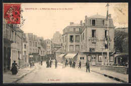 CPA Granville, L`Hôtel Des Bains Et La Rue Des Juifs  - Granville