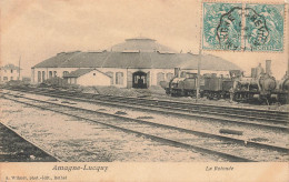 AMAGNE-LUCQUY - La Rotonde. - Stations With Trains