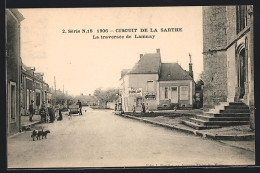 CPA Lamnay, Circuit De La Sarthe 1906, La Traversée  - Sonstige & Ohne Zuordnung