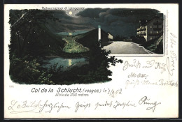 Lithographie Col De La Schlucht, Hôtel Defranoux, Retournemer Et Longemer  - Sonstige & Ohne Zuordnung