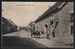 CPA Cernans, Vue De La Rue Avec Vachesn  - Andere & Zonder Classificatie