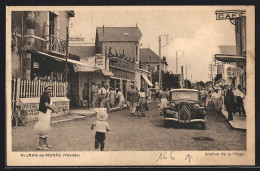 CPA St-Jean-de-Monts, Avenue De La Plage  - Saint Jean De Monts