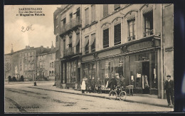 CPA Rambervillers, Rue Des Marchands Et Magasins Réunis  - Rambervillers