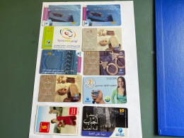 - 6 - Tunisia 10 Different  Phonecards With Variants - Tunesië