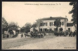 CPA Orthevielle, Mairie Et Ecole Des Gracons  - Autres & Non Classés