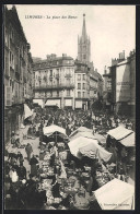 CPA Limoges, La Place Des Bancs  - Limoges