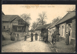 CPA Cuy, Grande Rue, Vue De La Rue  - Autres & Non Classés