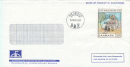 Denmark Cover Haderup 14-10-1985 With Niels Bohr Stamp Perfect Sun Cancel - Cartas & Documentos