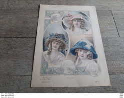 Gravure De Mode Les Chapeaux De La Femme Chic Modèles De La Maison Tourneur - Mode